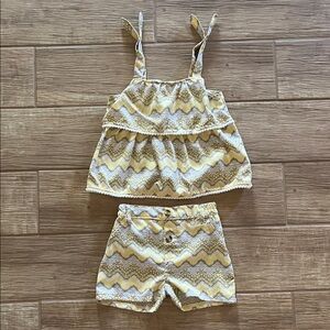 Mama’s Mini, Yellow/White/ GrayKids/Girls Matching Set size 4T